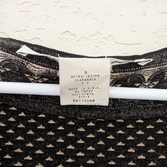 Vintage Max Studio Made in USA Skater Mini Dress 90s Ruched V Neck Size S - Picture 4 of 7